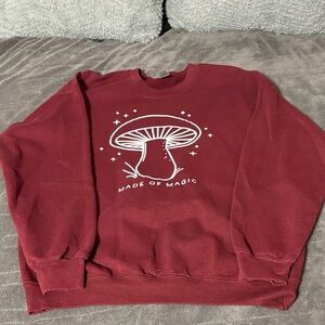 Burgundy Crew Neck Sweater